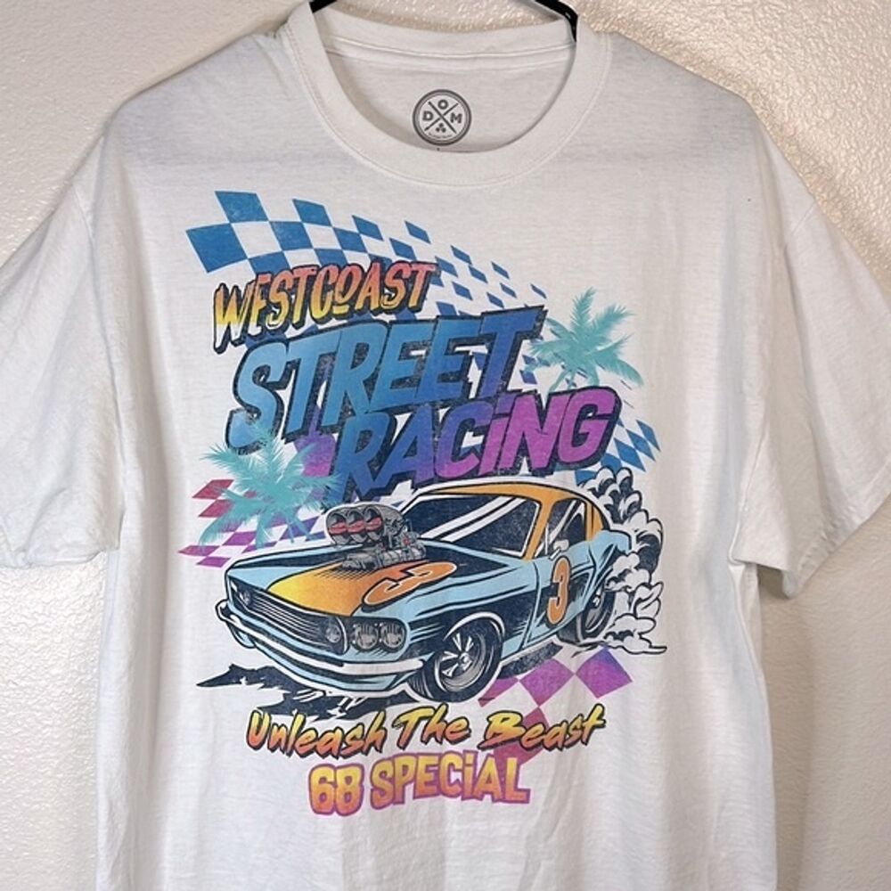 DOMA Westcoast Street Racing White Short Sleeve Shirt Size: L